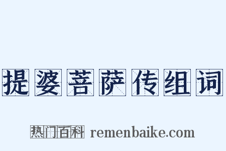 提婆菩萨传组词是什么意思的图片